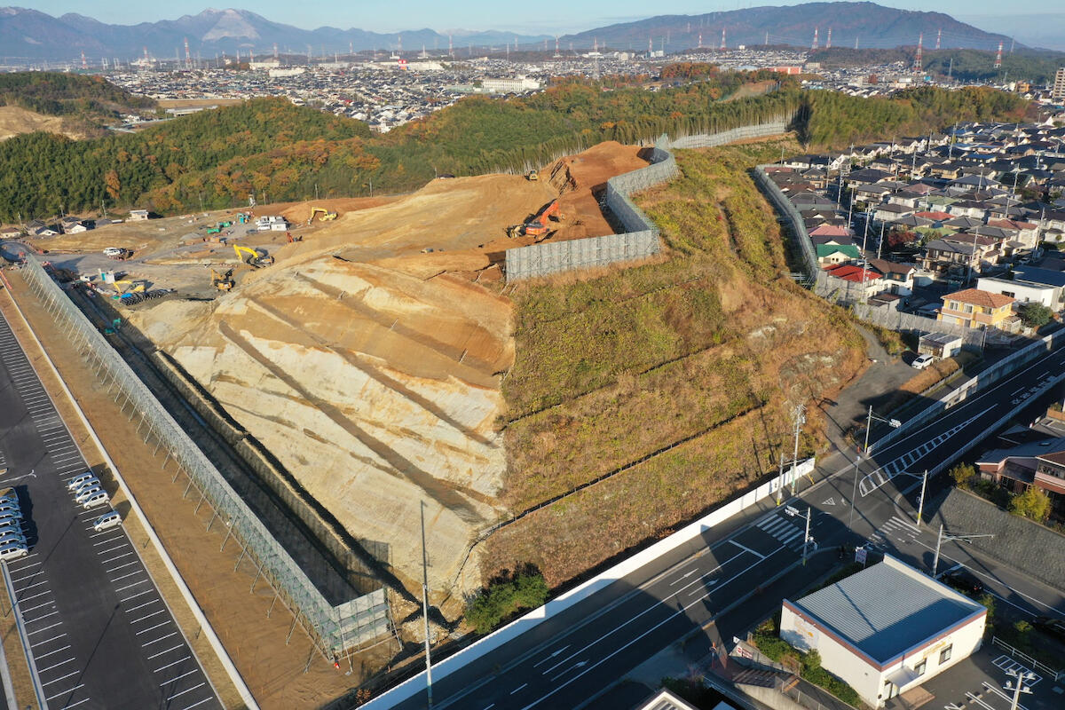 一条新西方夢の街宅地造成工事の様子