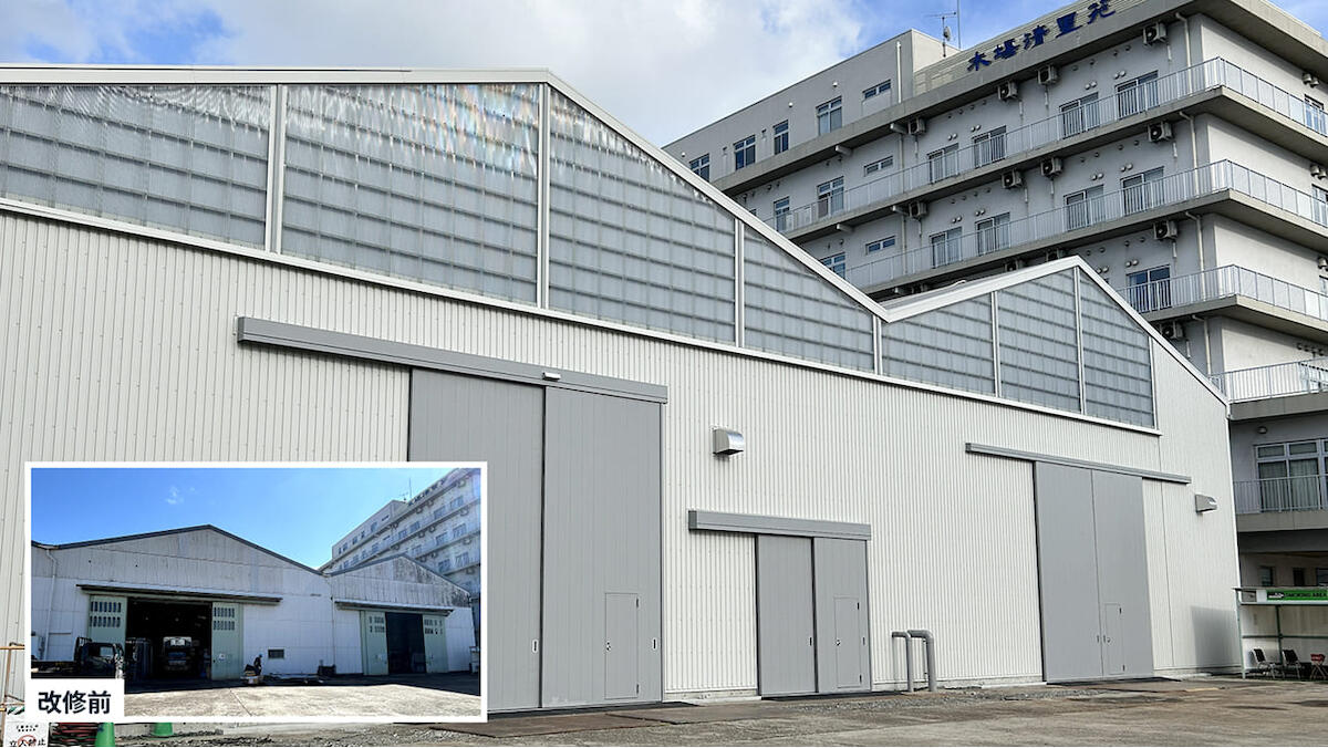 タケウチビユーテー再構築計画のうち耐震改修等工事 外観改修