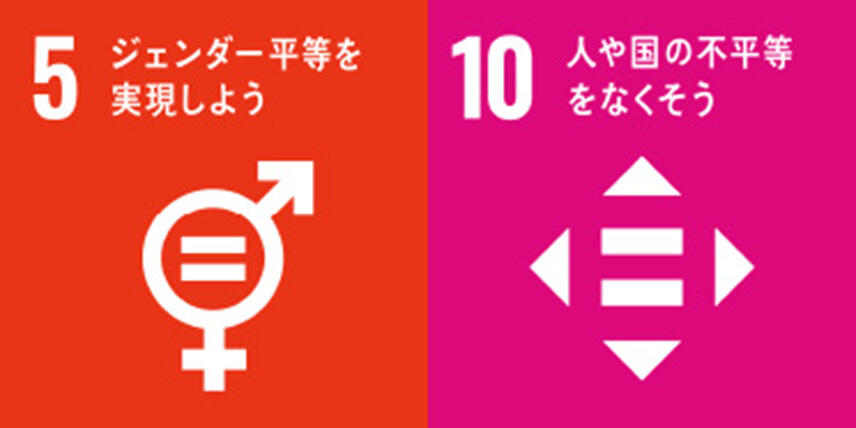 現場の女性専用トイレ・更衣室の設置に関するSDGs目標5・10のアイコン