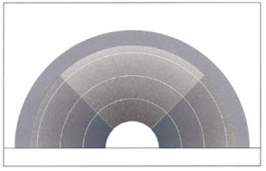 トンネル覆工裏面への注入補強を示す断面イメージ図